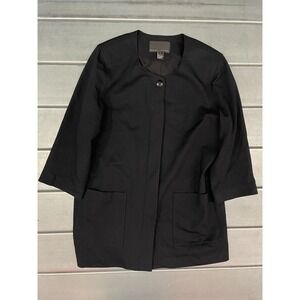 Yansi Fugel Jacket Womens 14 Black Button Closure